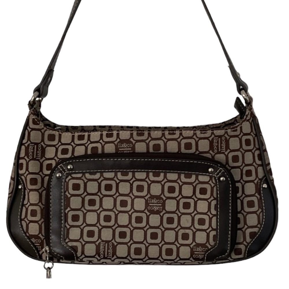 LIZ&CO Women’s Bag Vintage Shoulder/Sachel Monogram Jacquard Brown Tan L…